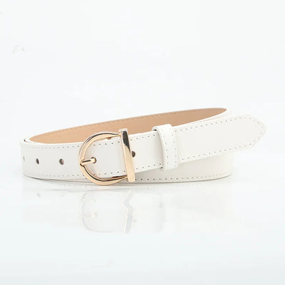 into feminino moderno com fivela de pino, fino e de couro.
