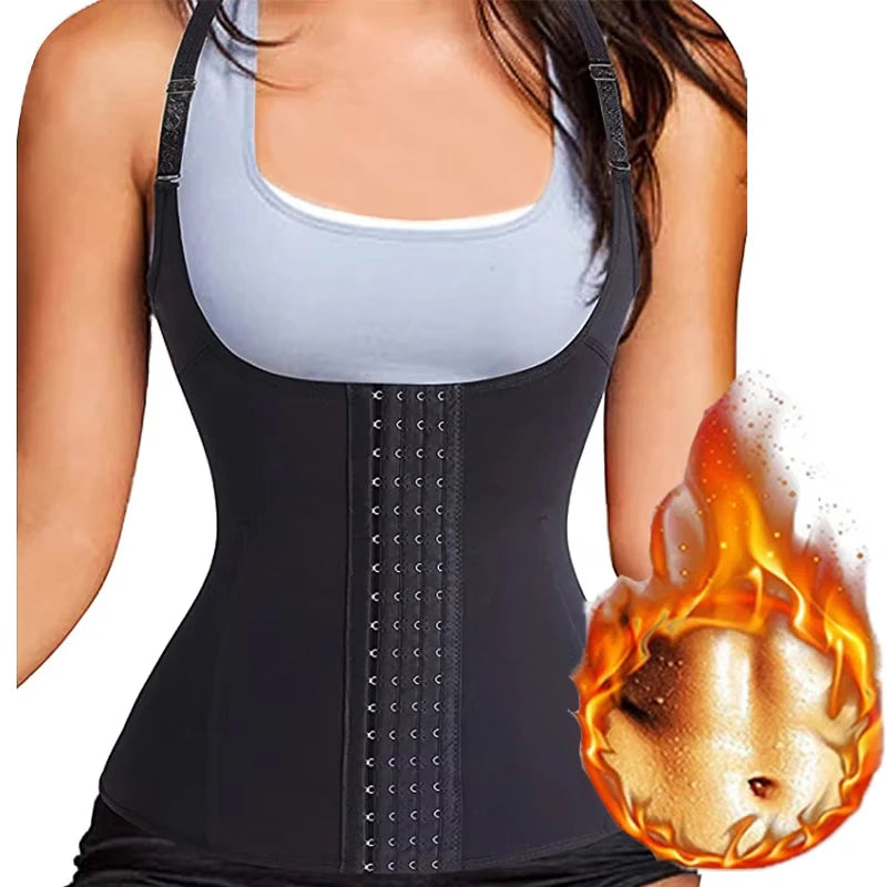 Cinta térmica de treino Slimming Corset for Weight Loss Body Shaper Sauna Suit Compression Shirt Belly Girdle Tops Shapewear 1PC
