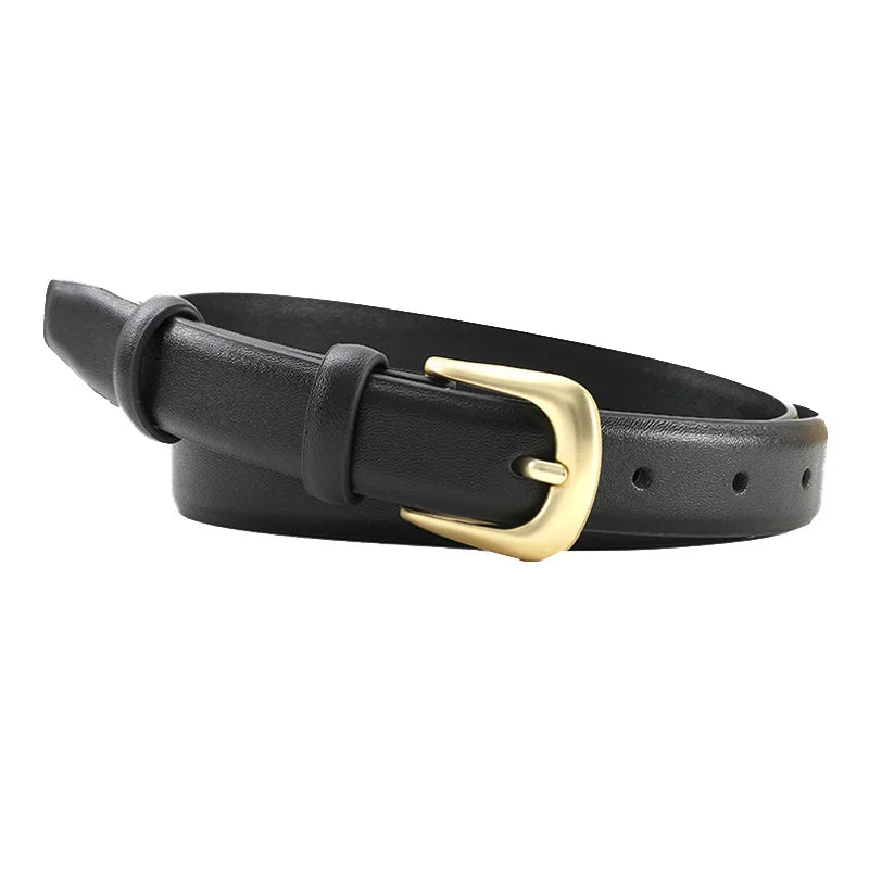 Cinto feminino da moda com fivela de pino