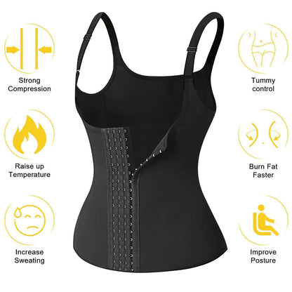Cinta térmica de treino Slimming Corset for Weight Loss Body Shaper Sauna Suit Compression Shirt Belly Girdle Tops Shapewear 1PC