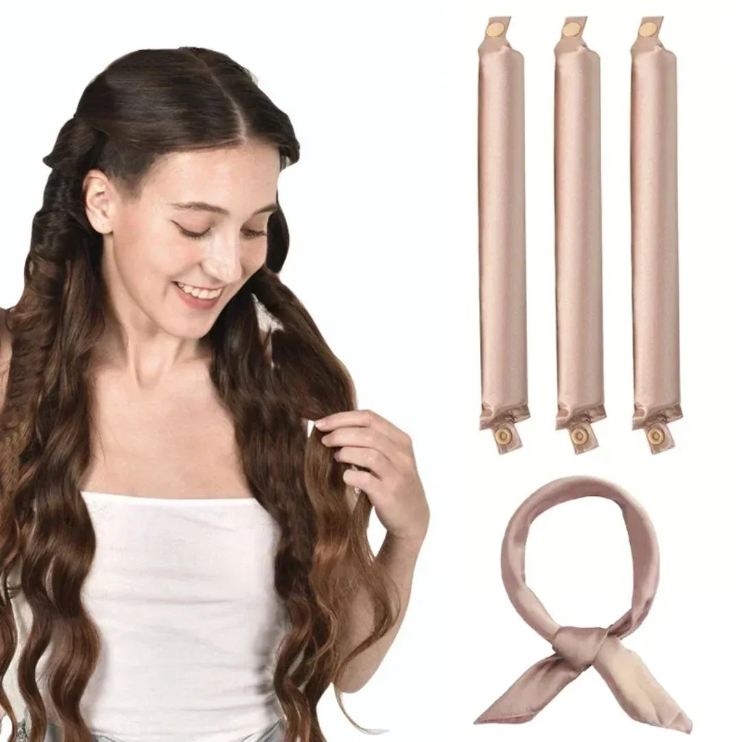 Faixa de cabelo com modelador de cachos sem calor
